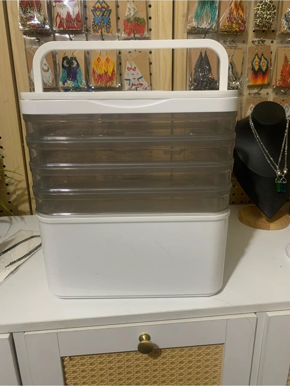 Stackable Clear/White Portable Storage Organizer/ first aid kit